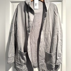 bobi Open front Hooded with pockets Jacket cotton size small